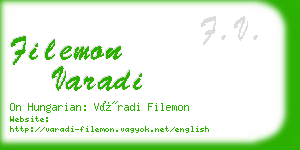 filemon varadi business card